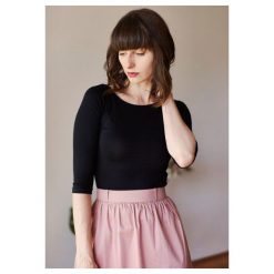 Bluzka Ribolla czarna XXS czarny. Czarne bluzki damskie marki Marie Zélie, s, w paski, z elastanu, bez kołnierzyka, bez rękawów. W wyprzedaży za 87,30 zł.
