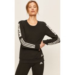 Adidas Performance - Bluza. Czarne bluzy damskie adidas Performance, s, z nadrukiem, z bawełny, bez rękawów, bez kaptura. Za 199,90 zł.