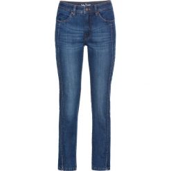 Wygodne dżinsy ze stretchem 7/8 SLIM bonprix niebieski. Niebieskie jeansy damskie bonprix, bez wzorów, z jeansu. Za 99,99 zł.