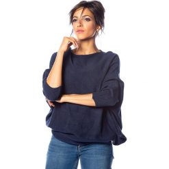 Sweter "Alice" w kolorze granatowym. Niebieskie swetry damskie So Cachemire, s, bez wzorów, z kaszmiru, bez rękawów, bez kaptura. W wyprzedaży za 159,95 zł.