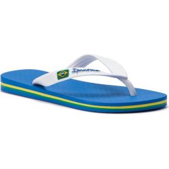 Japonki IPANEMA - Clas Brasil II Fem 80408 Blue/White 24079. Białe klapki damskie marki Ipanema, bez wzorów, z tworzywa sztucznego, bez obcasa. Za 69,99 zł.