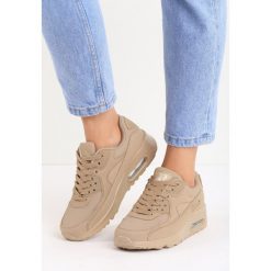 Beżowe Buty Sportowe Vintage Nilda. Brązowe buty sportowe damskie Born2be, z materiału. Za 99,99 zł.