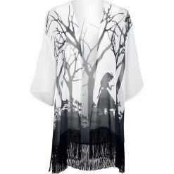 Alicja w Krainie Czarów Silhouette Kardigan damski biały/czarny. Białe kardigany damskie Alicja w Krainie Czarów, l, z nadrukiem. Za 99,90 zł.
