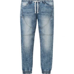 Dżinsy z gumką w talii Slim Fit Straight bonprix niebieski. Niebieskie jeansy męskie bonprix, m, bez wzorów. Za 109,99 zł.