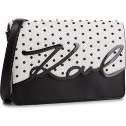 Torebka KARL LAGERFELD - 91KW3071 Black/White. Czarne listonoszki damskie KARL LAGERFELD, bez wzorów, ze skóry, bez dodatków. W wyprzedaży za 1069,00 zł.