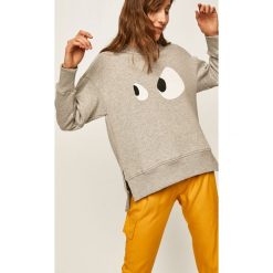 Answear - Bluza. Szare bluzy damskie ANSWEAR, s, z nadrukiem, z bawełny, bez rękawów, bez kaptura. Za 99,90 zł.
