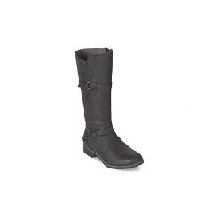 Kozaki Teva DELAVINA LEATHER. Czarne kozaki damskie Teva, bez obcasa, bez zapięcia. W wyprzedaży za 461,30 zł.