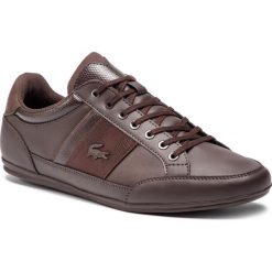 Sneakersy LACOSTE - Chaymon 119 2 Cma 7-37CMA00072E2 Dk Brw/Brw. Pomarańczowe sneakersy męskie Lacoste, na co dzień, bez wzorów, ze skóry ekologicznej, bez zapięcia. Za 529,99 zł.