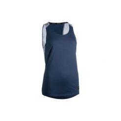 Koszulka Do Gry W Koszykówkę Damska Granatowo-Szara T500. Niebieskie bluzki damskie TARMAK, s, bez wzorów, z poliesteru, bez kołnierzyka. Za 39,99 zł.