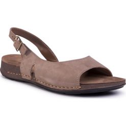 Sandały GO SOFT - WI21-CORSA-01 Khaki. Pomarańczowe klapki damskie GO SOFT, bez wzorów, ze skóry, bez obcasa. Za 99,99 zł.