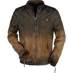 Rock Rebel by EMP A Hard Road Kurtka skórzana brązowy (Cognac). Brązowe kurtki męskie marki Rock Rebel by EMP, xl, z aplikacjami, rockowe. Za 1213,99 zł.