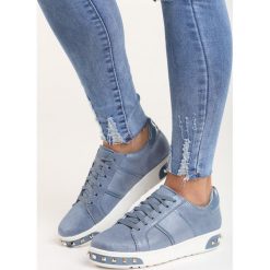 Niebieskie Buty Sportowe Capricorn. Niebieskie buty sportowe damskie marki Born2be, z materiału. Za 79,99 zł.