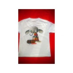 Najmniejszy słoń świata. Białe t-shirty męskie marki Kurdemol, s, bez wzorów, z dresówki, z dekoltem na plecach. Za 69,00 zł.
