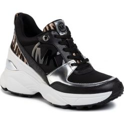 Sneakersy MICHAEL MICHAEL KORS - Mickey Trainer 43F9MKFS8D Blk/Gun. Czarne półbuty damskie MICHAEL Michael Kors, bez wzorów, ze skóry ekologicznej, bez obcasa, na koturnie, bez zapięcia. Za 919,00 zł.
