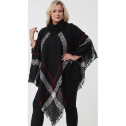 Czarne Ponczo Corinne. Czarne poncza damskie Born2be, na wiosnę, xl, z tkaniny. Za 119,99 zł.
