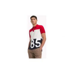 Koszulki polo z krótkim rękawem Tommy Hilfiger MW0MW08839 REGULAR POLO. Czerwone koszulki męskie TOMMY HILFIGER, s, bez wzorów, z krótkim rękawem. Za 295,98 zł.