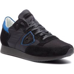 Sneakersy PHILIPPE MODEL - Tropez TRLU NX04 Mondial Fluo Noir Bluette. Czarne sneakersy męskie marki Philippe Model, na co dzień, bez wzorów, ze skóry, eleganckie, bez zapięcia. Za 1139,00 zł.