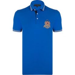 Koszulki polo: Koszulka polo „Grain” w kolorze niebieskim