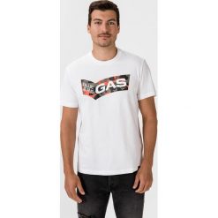 GAS Dharis/r Logo Cam. Koszulka Biały. Białe podkoszulki męskie Gas, xl, z nadrukiem, z bawełny, bez kołnierzyka, z krótkim rękawem, krótkie. Za 204,95 zł.