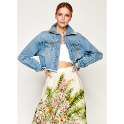 Kurtka jeansowa Versace Jeans Couture C0HVB99I. Niebieskie kurtki damskie Versace Jeans Couture, bez wzorów, z bawełny, bez kaptura. Za 1729,00 zł.