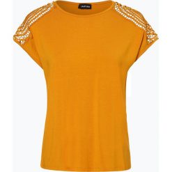 Taifun - T-shirt damski, żółty. Żółte t-shirty damskie Taifun, bez wzorów, z koronki, bez kołnierzyka. Za 139,95 zł.