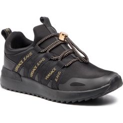 Sneakersy VERSACE JEANS - E0VTBSG3 70946 M27. Czarne półbuty damskie Versace Jeans, na co dzień, bez wzorów, z jeansu, bez obcasa, na płaskiej podeszwie, bez zapięcia. W wyprzedaży za 279,00 zł.