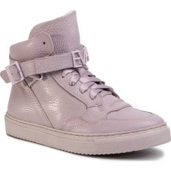 Sneakersy EVA MINGE - EM-08-07-000588 135. Fioletowe półbuty damskie Eva Minge, bez wzorów, ze skóry, bez obcasa, na płaskiej podeszwie, bez zapięcia. W wyprzedaży za 319,00 zł.