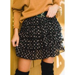 SPÓDNICA LUI BLACK - UNI. Czarne spódniczki damskie Fanaberia.com, bez wzorów, z materiału, krótkie, mini, rozkloszowane. Za 69,00 zł.