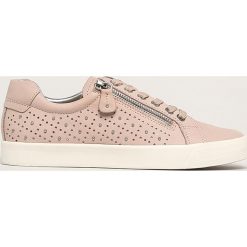 Caprice - Buty skórzane. Różowe buty sportowe damskie Caprice, bez wzorów, ze skóry, sportowe. W wyprzedaży za 199,90 zł.