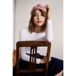 Bluzka Eunika biała długi rękaw XL biały. Białe bluzki damskie Marie Zélie, s, w paski, z elastanu, bez kołnierzyka, z długim rękawem. Za 127,00 zł.