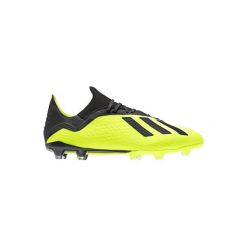 Buty do piłki nożnej X 18.2 FG korki. Żółte bez kategorii marki Adidas, z syntetyku, do piłki nożnej. Za 449,99 zł.