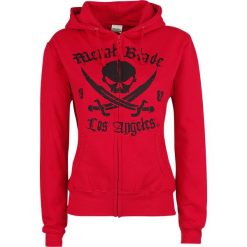 Bluzy damskie: Metal Blade Pirate Logo Bluza z kapturem rozpinana damska czerwony