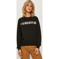 Calvin Klein Jeans - Bluza. Czarne bluzy damskie Calvin Klein Jeans, s, z nadrukiem, z bawełny, bez rękawów, bez kaptura. Za 449,90 zł.