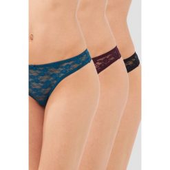 Etam - Stringi Danta (3-Pack). Różowe stringi Etam, l, z elastanu. Za 59,90 zł.
