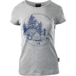T-shirty damskie: Hi-tec T-SHIRT damski HOLZ GREY MELANGE / INSIGNIA BLUE r. L