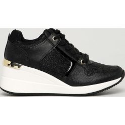 Aldo - Buty Tiliaria. Czarne koturny damskie ALDO, z okrągłym noskiem, bez obcasa, na obcasie, na sznurówki. Za 369,90 zł.