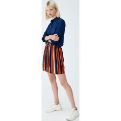 Koszula basic z rękawem 3/4. Zielone koszule damskie Pull&Bear, bez wzorów, bez kołnierzyka, z długim rękawem. Za 59,90 zł.