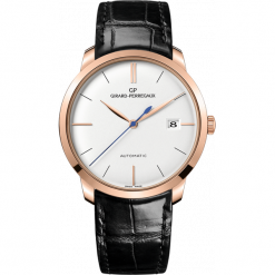 ZEGAREK GIRARD PERREGAUX 1966 AUTOMATIC 38 MM 49525-52-131-BK6A. Białe zegarki męskie marki GIRARD-PERREGAUX, szklane. Za 68390,00 zł.