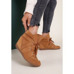 Camelowe Sneakersy Mhyreth. Brązowe sneakersy damskie Renee. Za 129,99 zł.