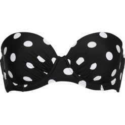Biustonosz bikini na fiszbinach bonprix czarno-biały. Czarne bikini bonprix. Za 79,99 zł.