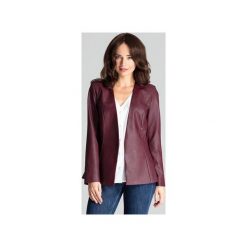 Żakiet L073 Bordo. Czerwone marynarki damskie Lenitif, xl, ze skóry. Za 169,00 zł.