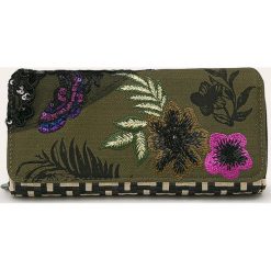 Desigual - Portfel. Zielone portfele damskie Desigual, bez wzorów, z bawełny. W wyprzedaży za 169,90 zł.