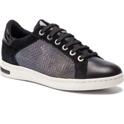 Sneakersy GEOX - D Jaysen A D821BA 0LY22 C1223 Gun/Black. Czarne półbuty damskie Geox, ze skóry ekologicznej. W wyprzedaży za 249,00 zł.