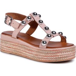 Espadryle INUOVO - 117032 Blush. Różowe espadryle damskie Inuovo, bez wzorów, ze skóry, bez obcasa. W wyprzedaży za 269,00 zł.