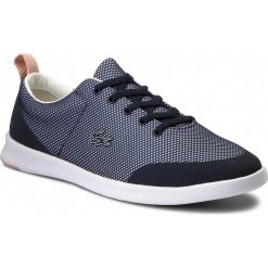 Tenisówki LACOSTE - Avenir 218 1 Spw 7-35SPW00036NO5 Nvy/Off Wht/Nat. Niebieskie półbuty damskie marki Lacoste, bez wzorów, z gumy, bez zapięcia. W wyprzedaży za 279,00 zł.