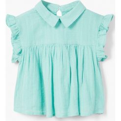 Mango Kids - Top dziecięcy Marea 80-104 cm. Szare bluzki dziewczęce marki Mango Kids, z bawełny, bez rękawów. W wyprzedaży za 39,90 zł.