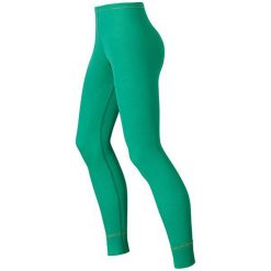 Bryczesy damskie: Odlo Spodnie Pants long Warm zielone r. M