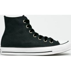 Converse - Trampki. Czarne trampki i tenisówki damskie marki Converse, z gumy, na sznurówki. W wyprzedaży za 249,90 zł.