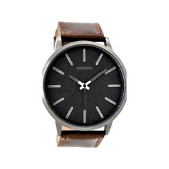 Zegarek OOZOO C9027 brown/black. Brązowe, analogowe zegarki męskie Moderntime, metalowe. Za 279,00 zł.