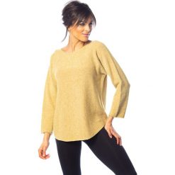 Sweter "Ruby" w kolorze żółtym. Żółte swetry damskie So Cachemire, l, bez wzorów, z kaszmiru, bez rękawów, bez kaptura. W wyprzedaży za 175,95 zł.
